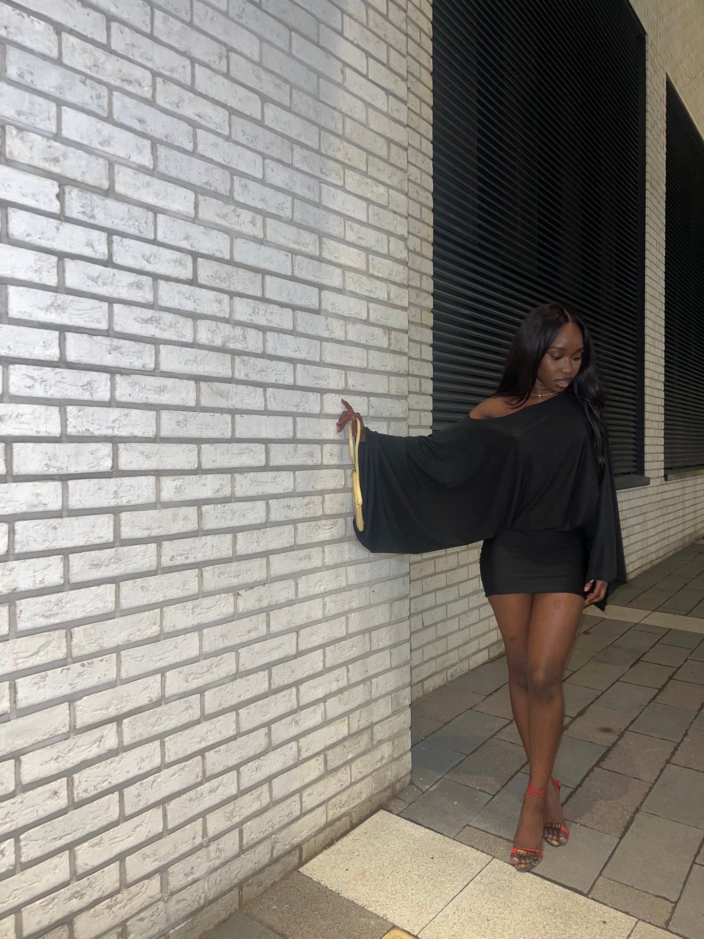 Batwing Dress - Black