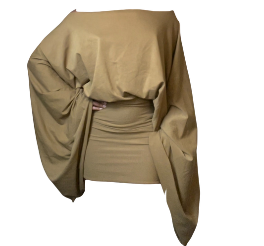 Batwing Dress - Khaki