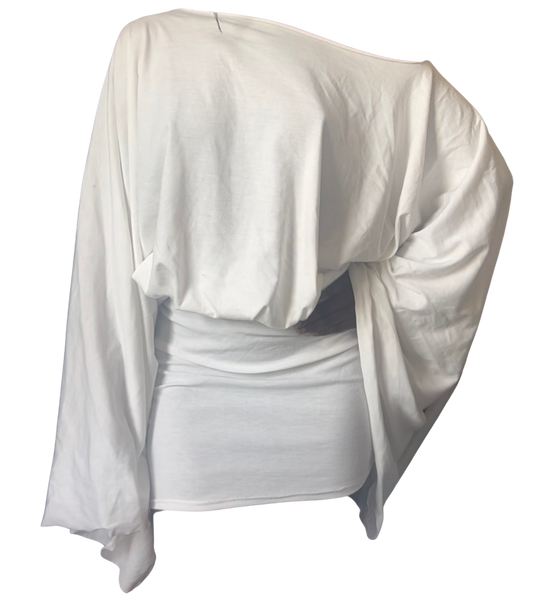 Batwing Dress - White
